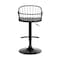 Armen Living Edward Adjustable Black Wood and Metal Barstool LCEWBABLBL - alternate 2